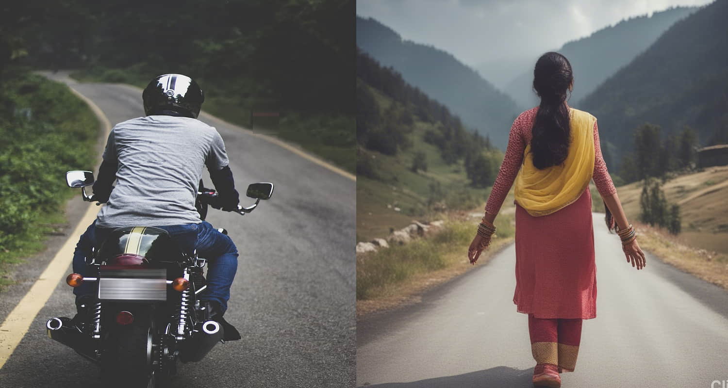 Himachal sirmaur paonta sahib bike rider woman collided