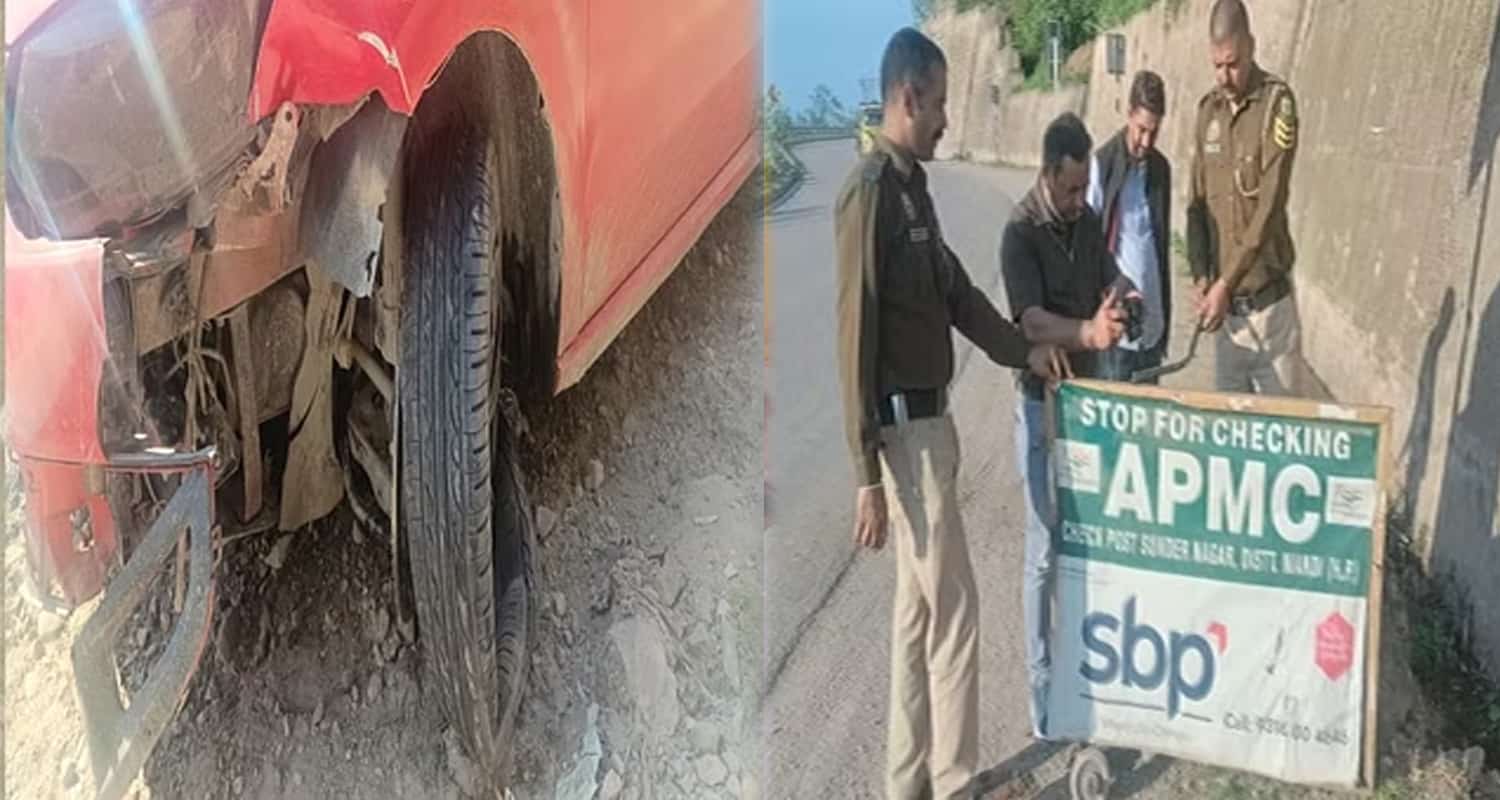 Car driver absconds crushed police personnel himachal mandi sundernagar