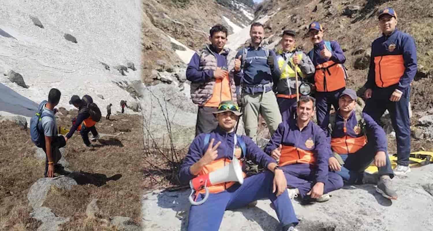 British tourist rescue sdrf glacier triund dharamshala kangra himachal