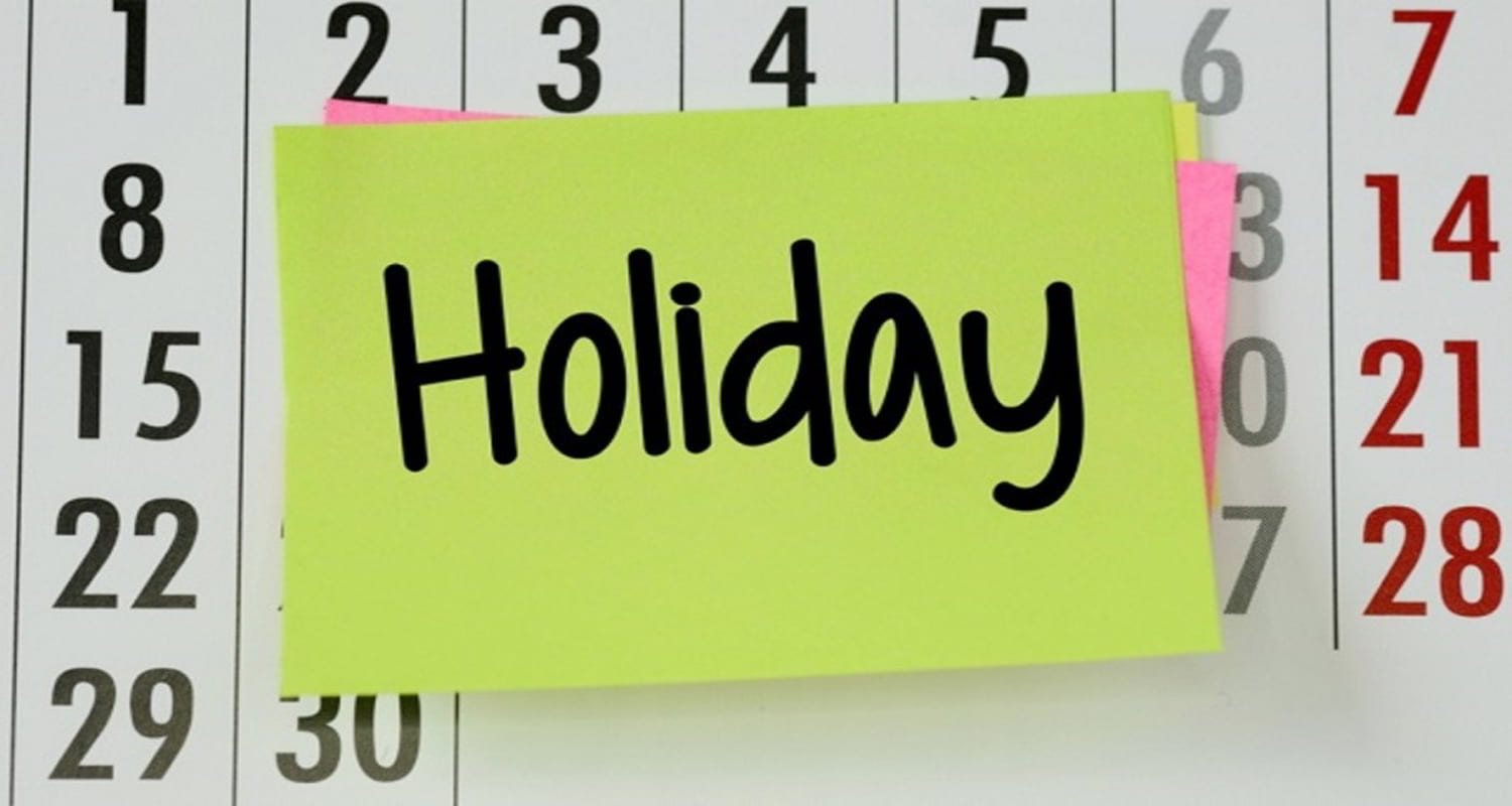 Five government holidays from 11th to 17th april