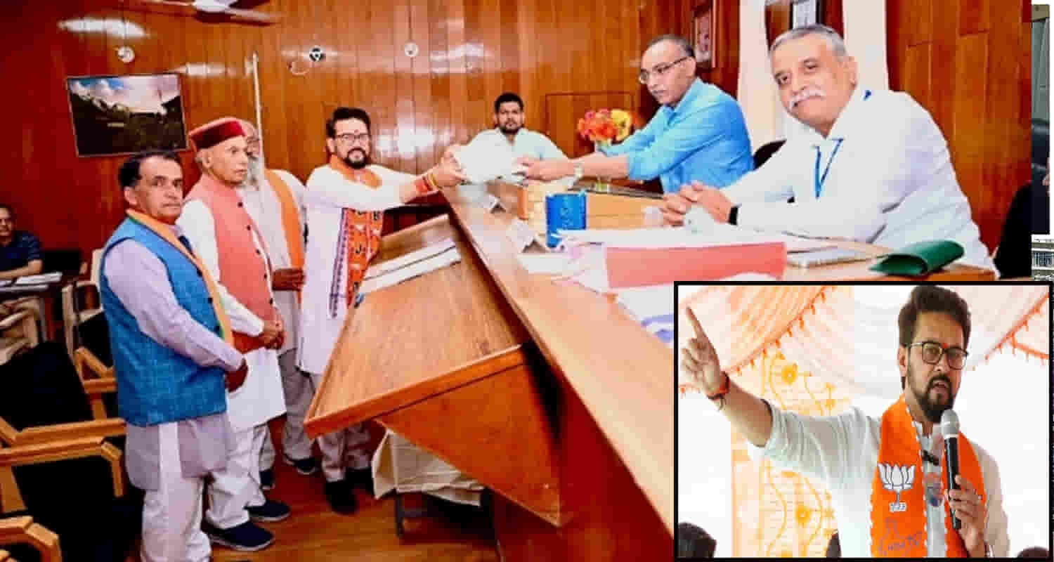 Anurag singh thakur hamirpur parliamentary constituency himachal nomination property details