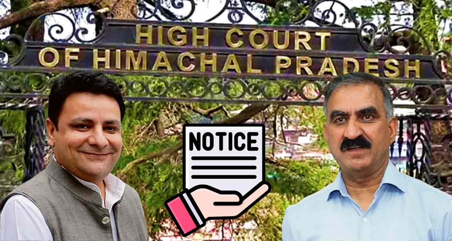 Cm sukhu sudhir sharma defemation high court notice hearing 16may