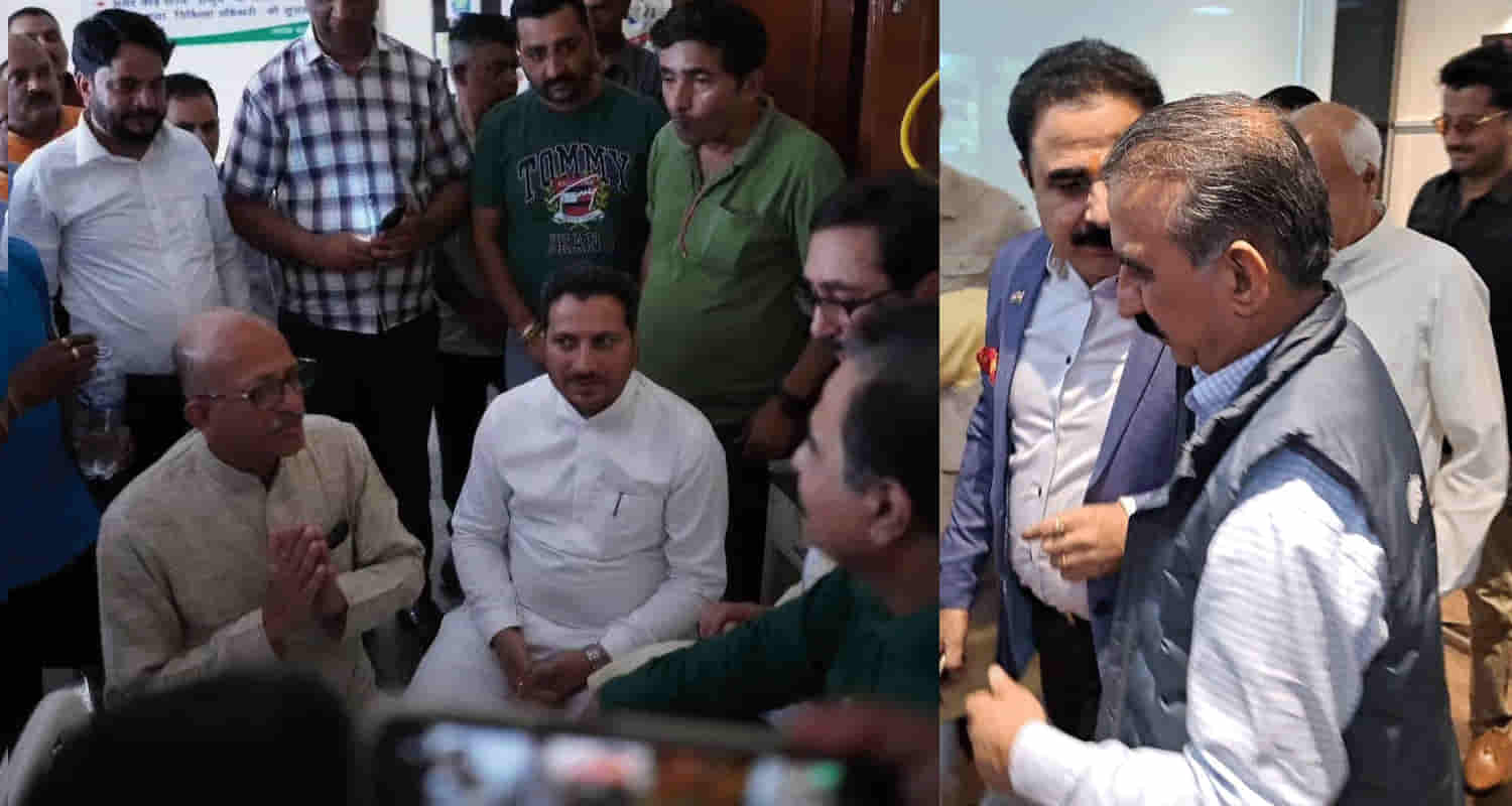 Himachal dehra by election bjp leader hoshiyar singh vipin parmar reached hospital meet dr rajesh sharma