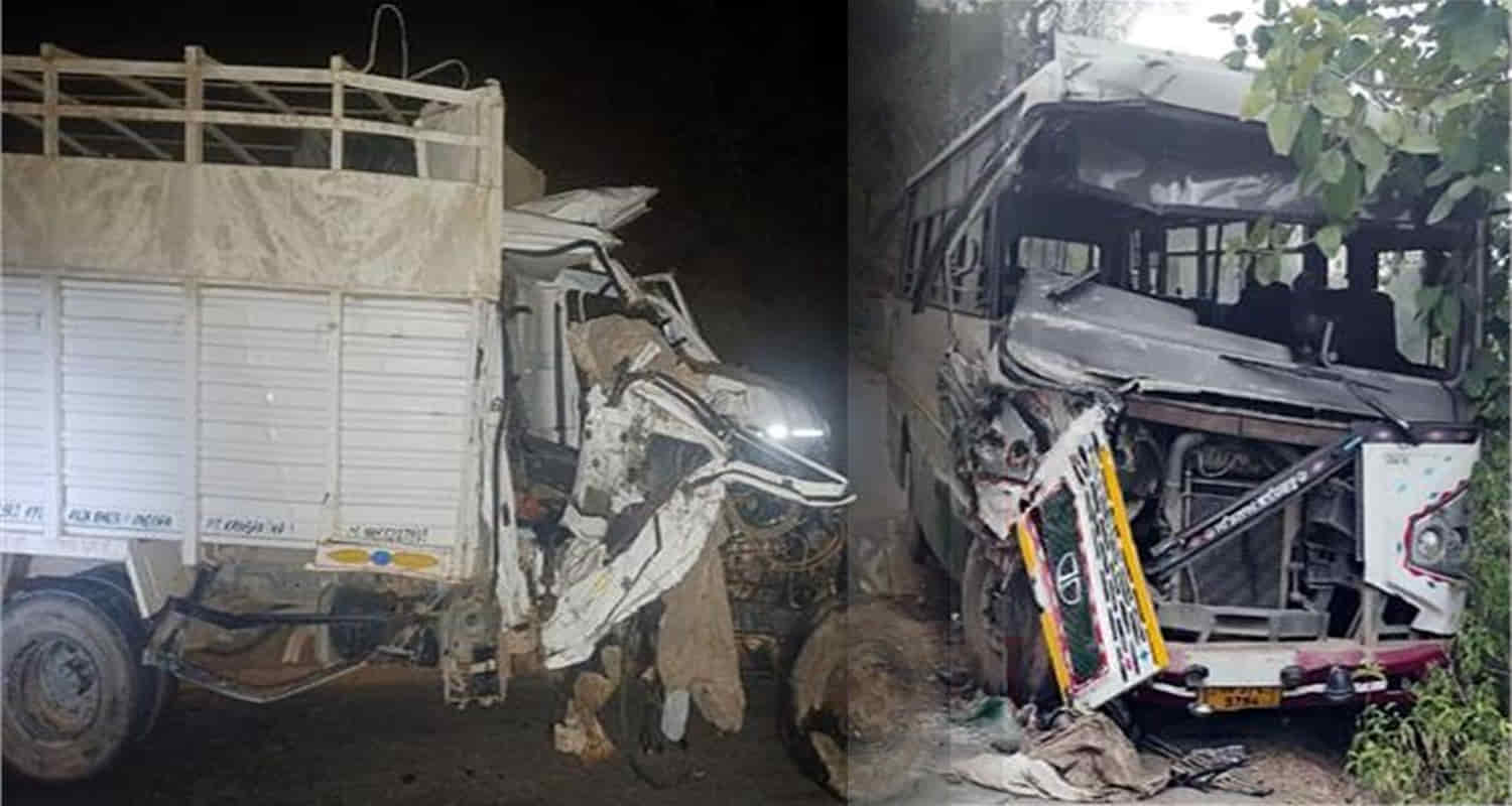 Himachal kangra police station nurpur hrtc bus truck collision