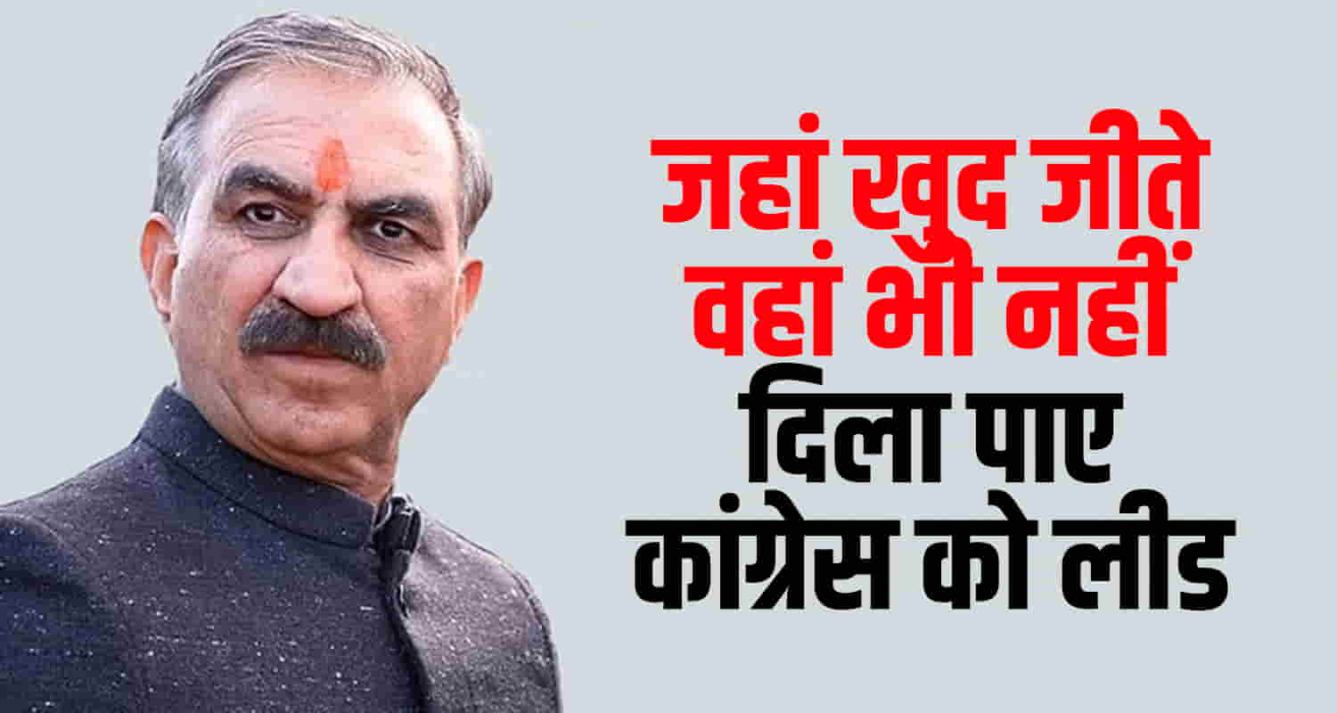 Himachal loksabha election congress lost reason cm minister cps lead