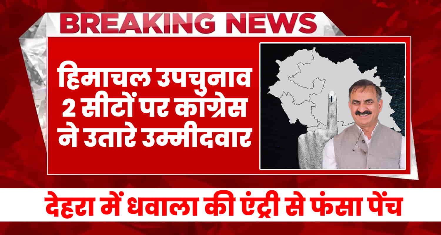 Himachal congress announced candidates from hamirpur and nalagarh by election