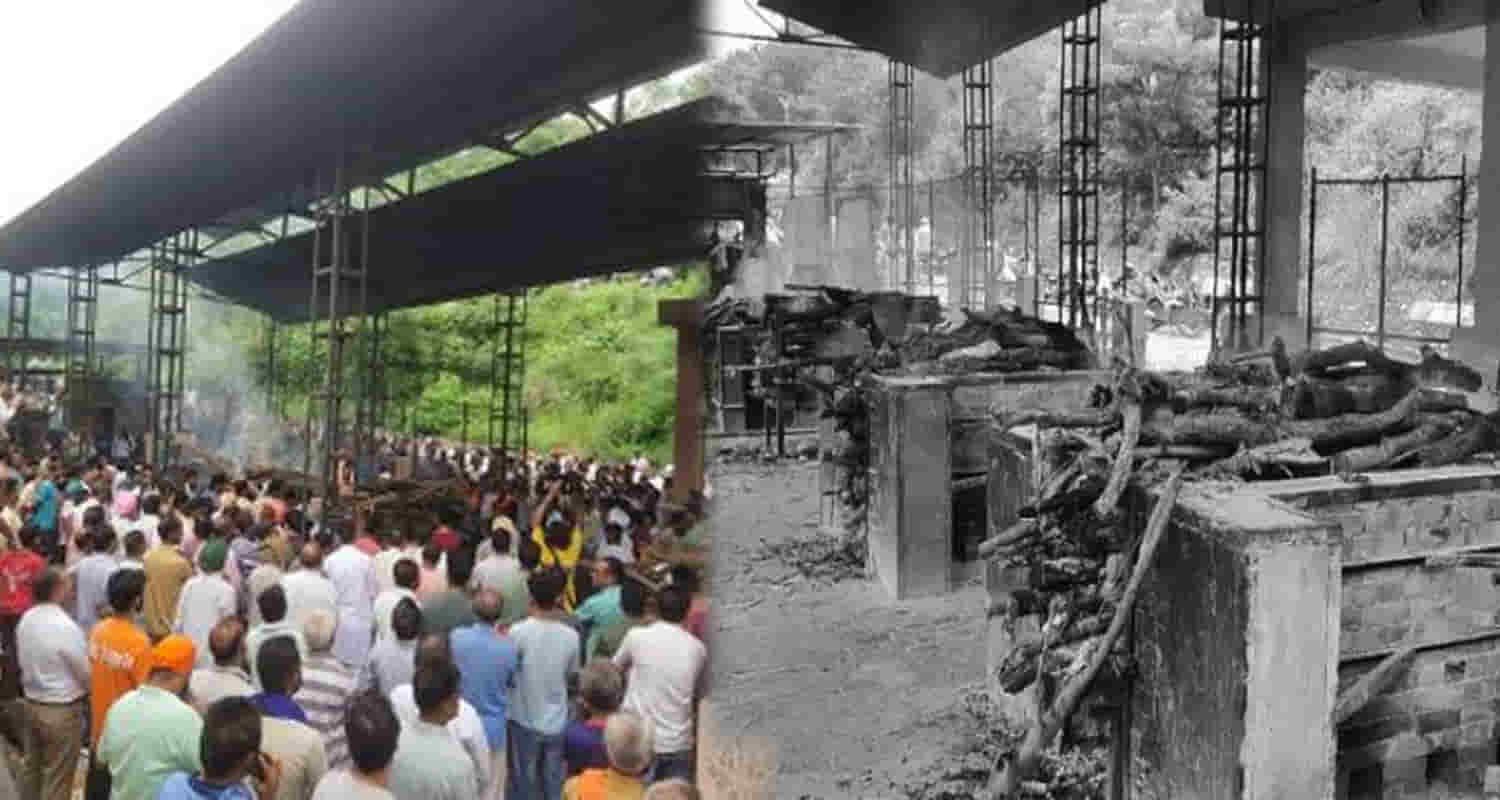 Himachal una last rites of eight people performed together shortage space crematorium