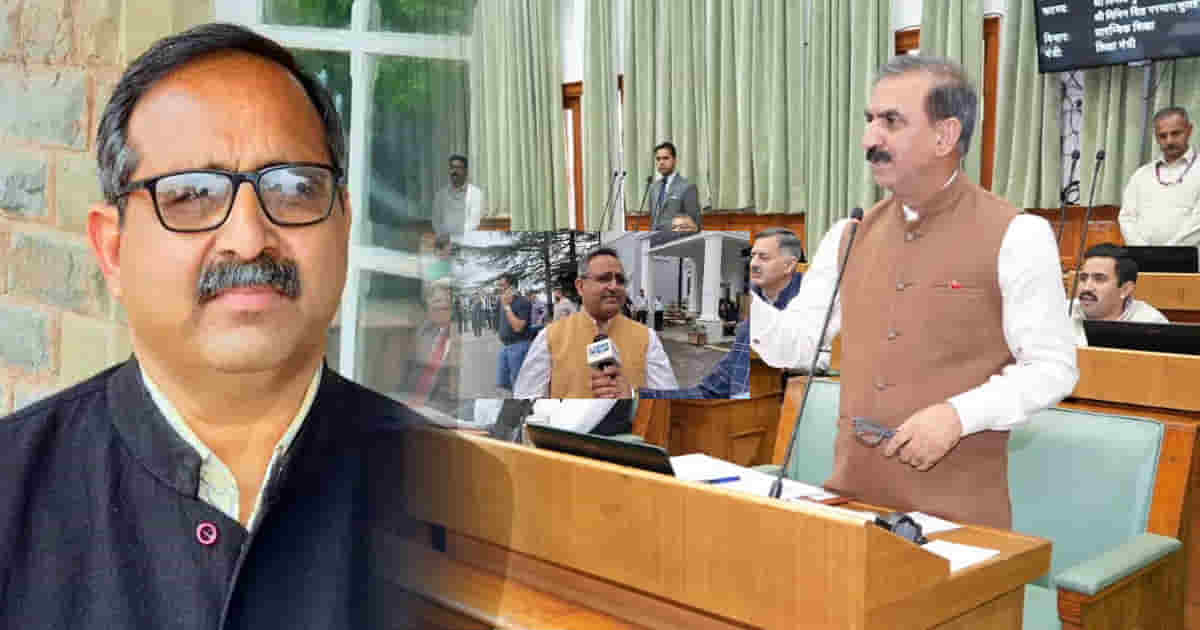 Himachal vidhansabha monsoon session bjp mla randhir sharma liquor scam cm sukhu