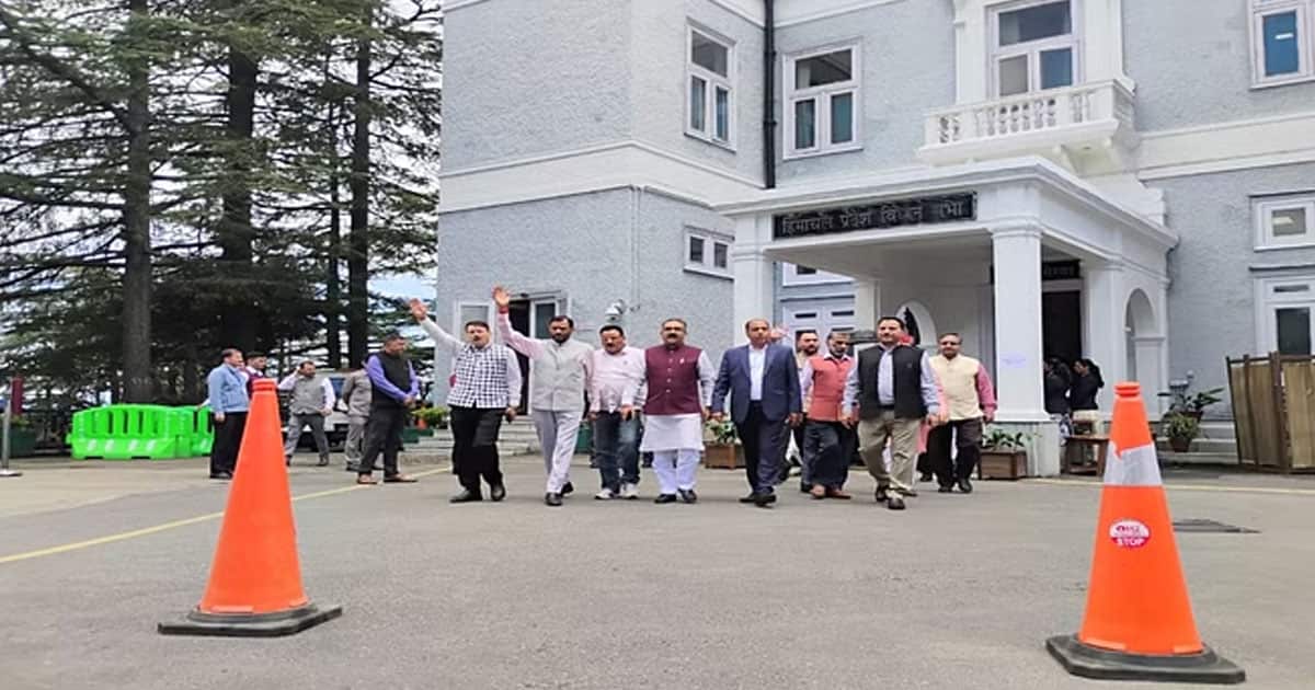 Himachal vidhan sabha walk out opposition bjp sukhu government