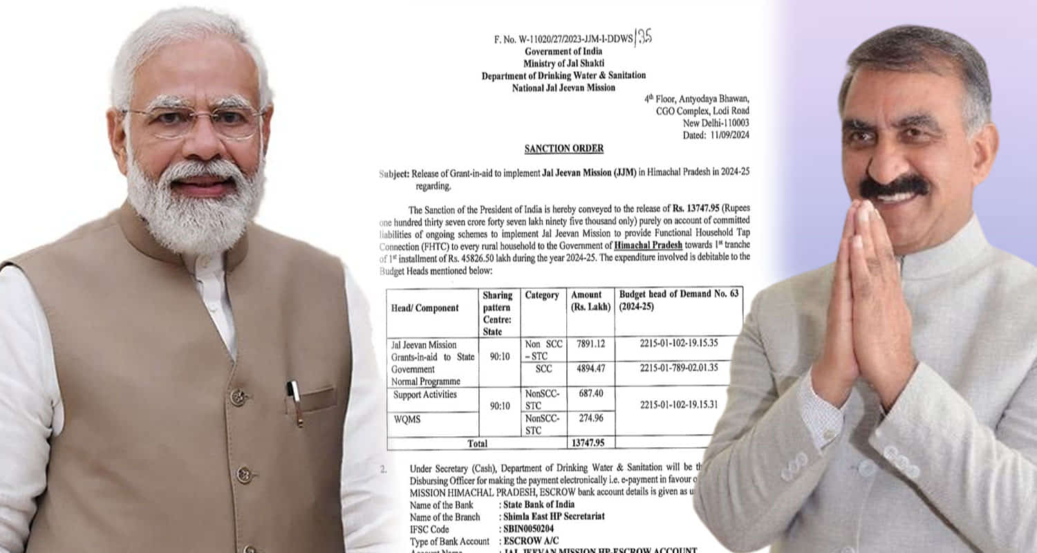 Central govt released rs 300 crore for fina singh project himachal pradesh