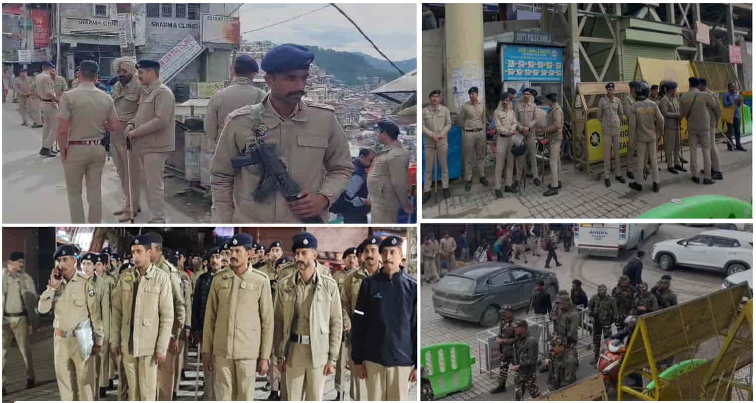 Himachal police deployed in sanjauli masjid dispute bus service closed