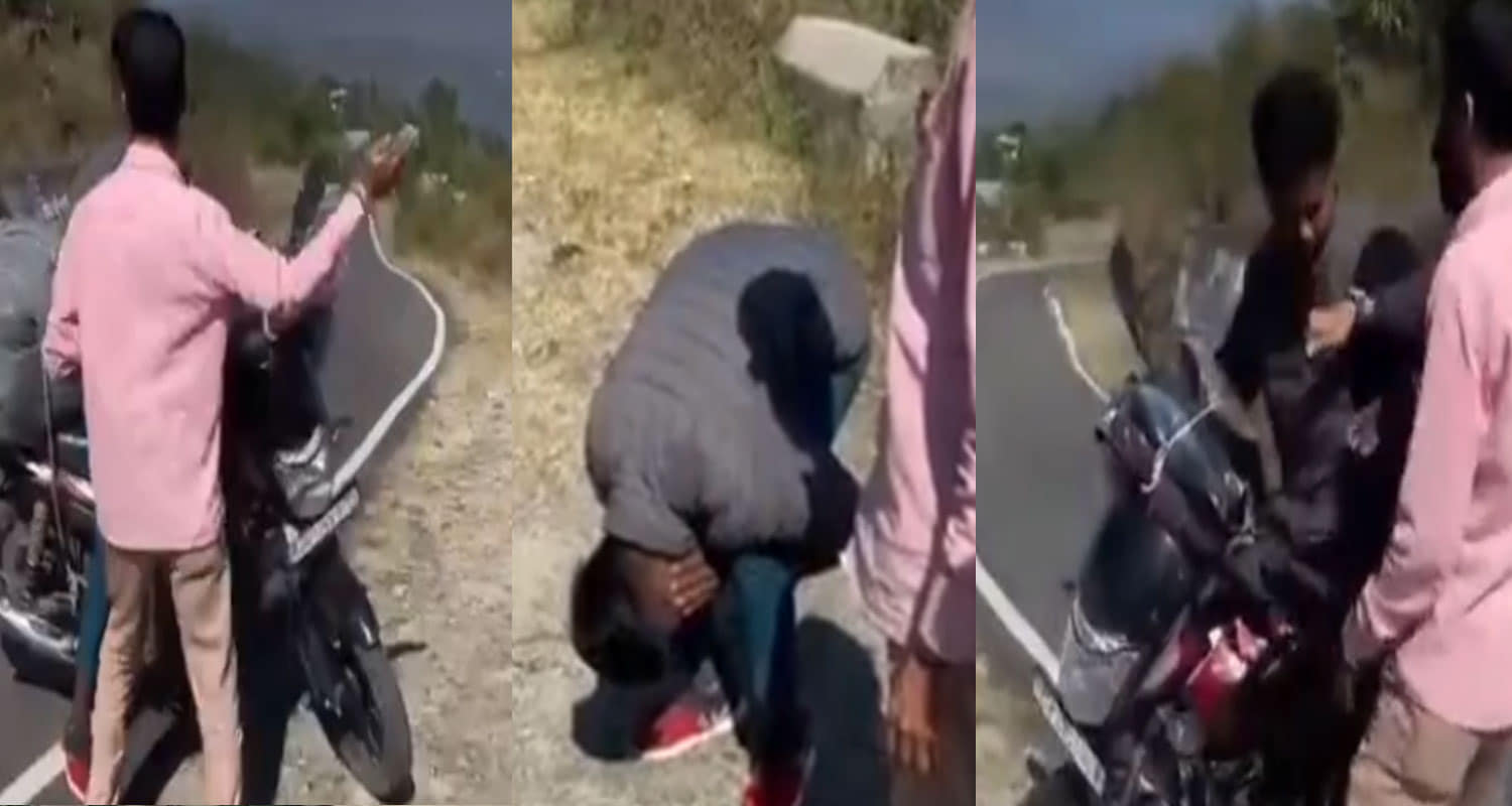 A video of beating of a hawker youth in shimla has gone viral on social media
