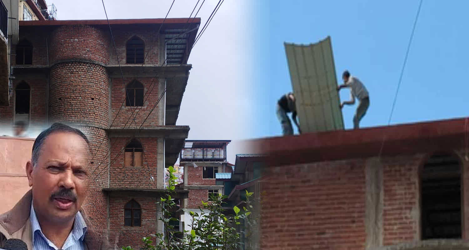 Sanjauli mosque illegal construction demolition work stop shimla himachal