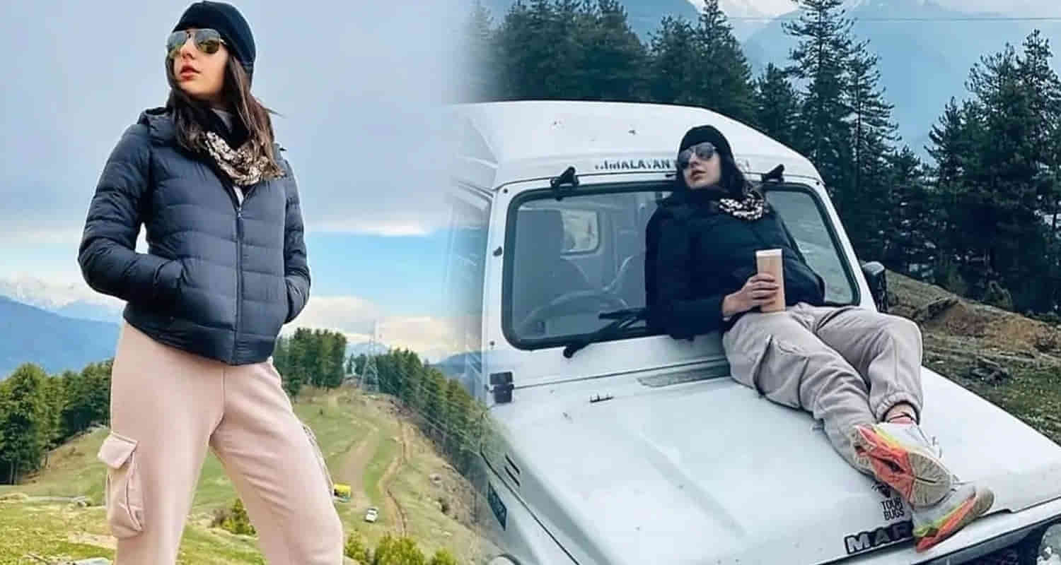 Bollywood actress sara ali khan reached manali himachal shooting film