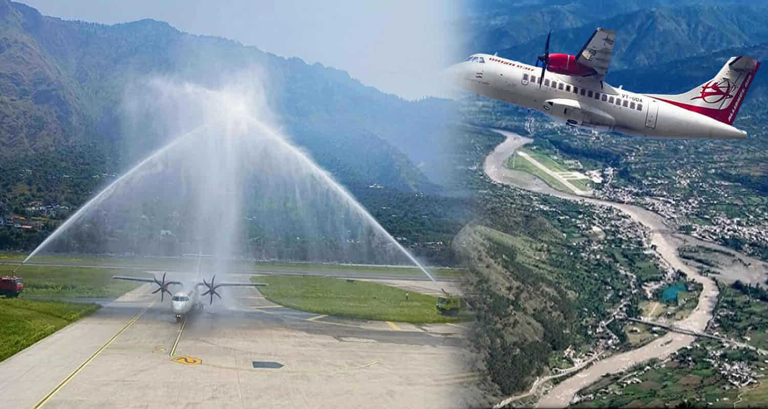 Kullu jaipur air service started today at a fare lower than taxi