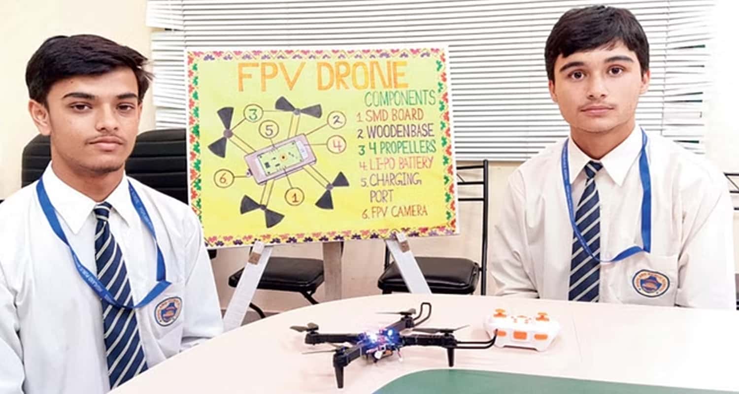 Two 9th class drone private school students dharamshala kangra