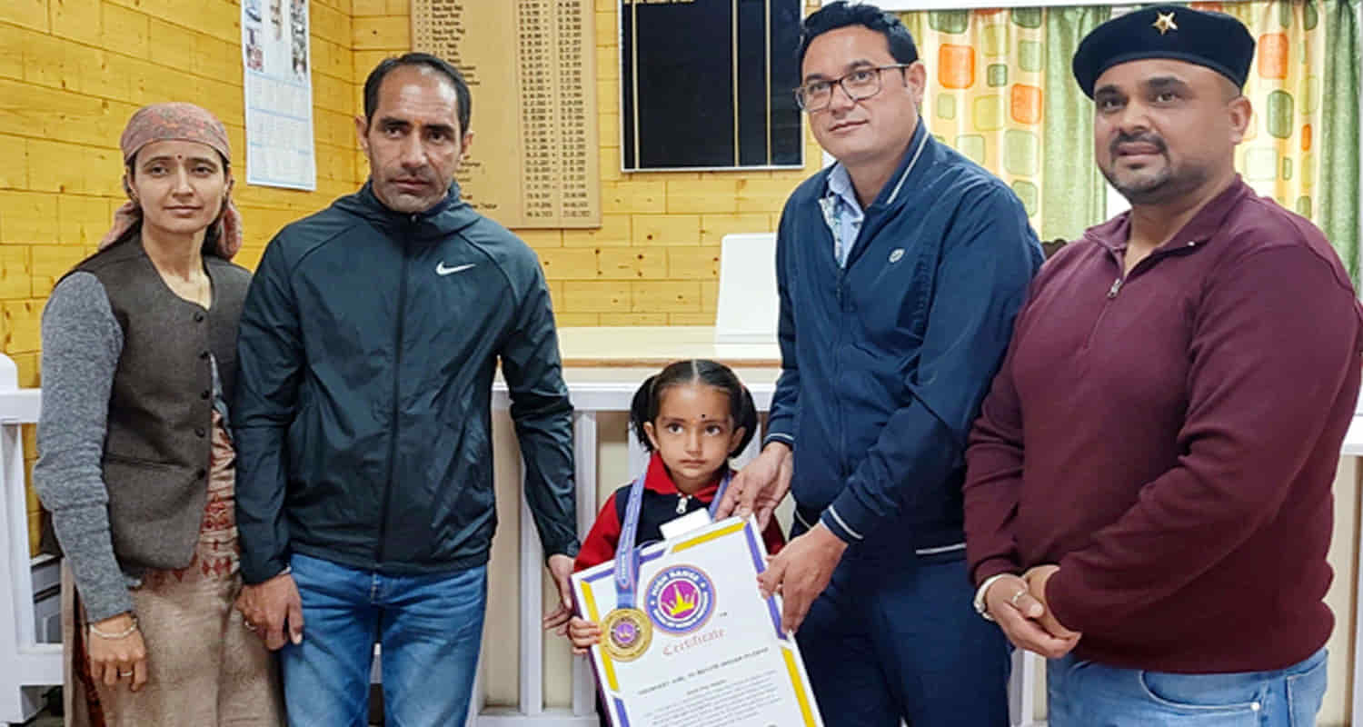 Mahi raj 3 year old rohru shimla world record by memorizing indian pledge english in 1 minute 30 seconds
