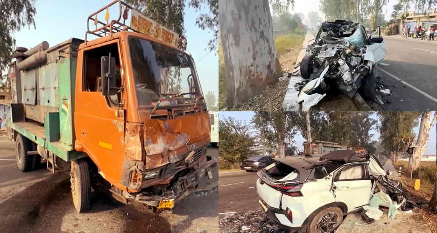 Una dharamshala nh car truck road one man himachal pradesh