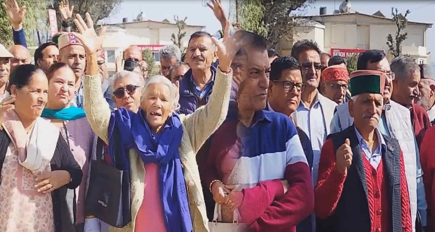 Hrtc pensioners protest corporation and govt taradevi shimla pension da