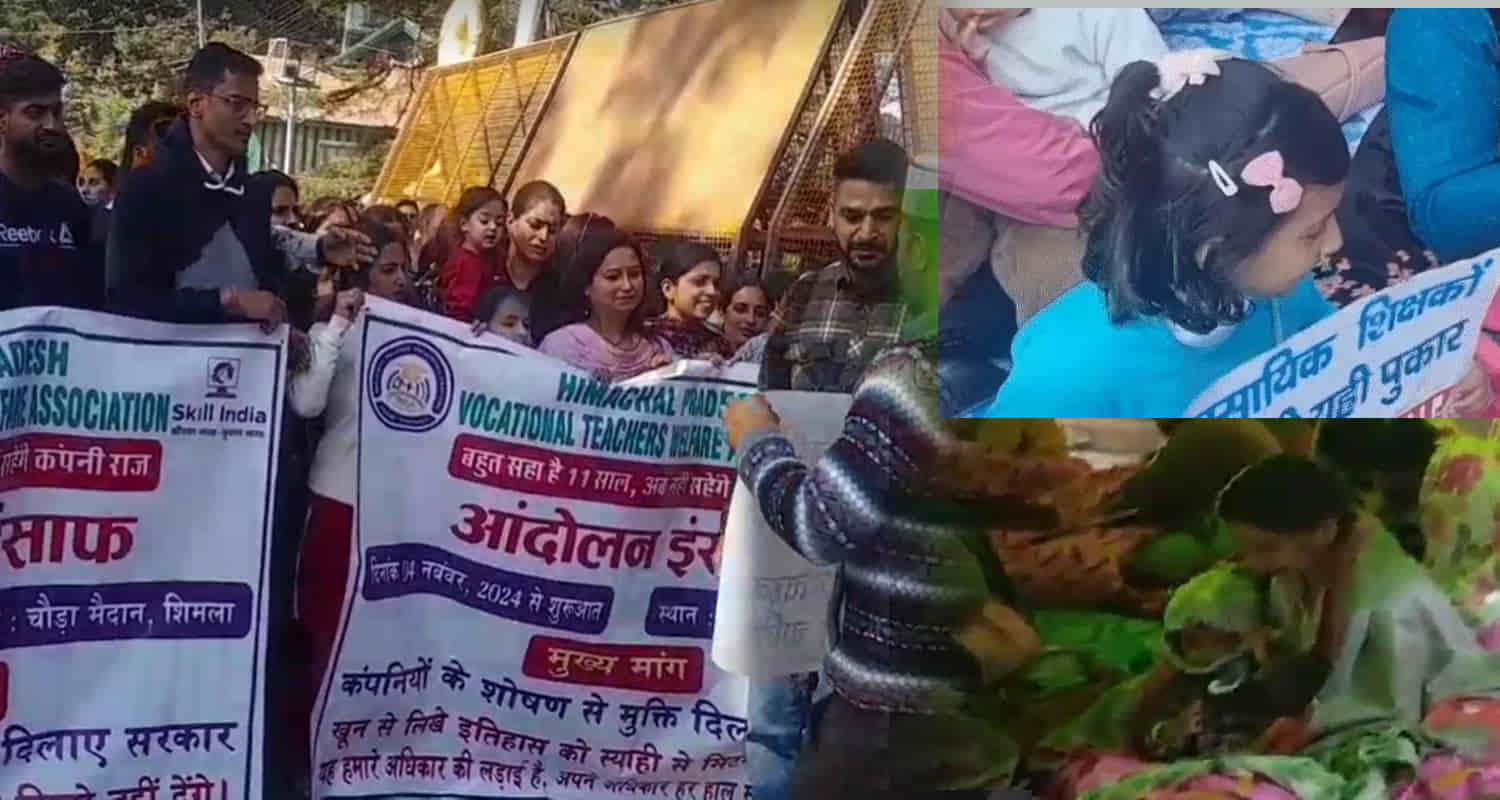 Congress govt not called vocational teachers strike shimla for talks after five day