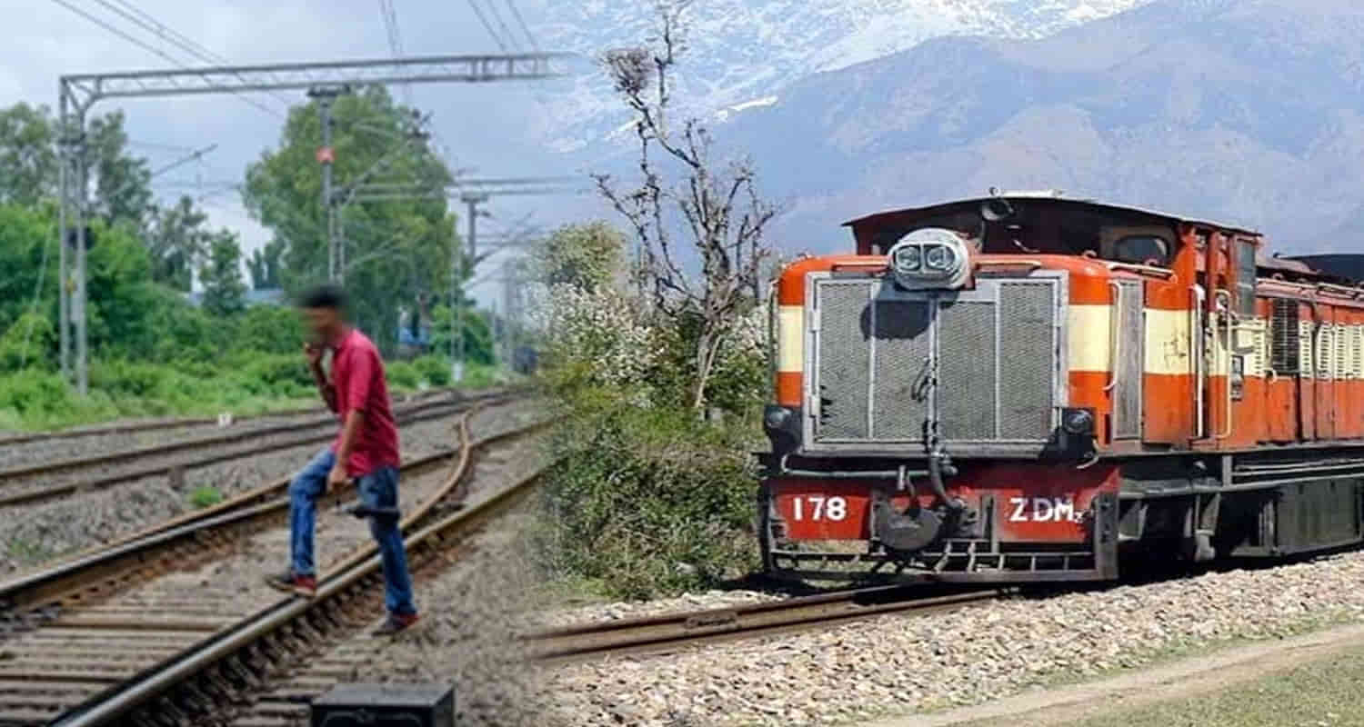 Himachal una a person crossing railway track hit by a train
