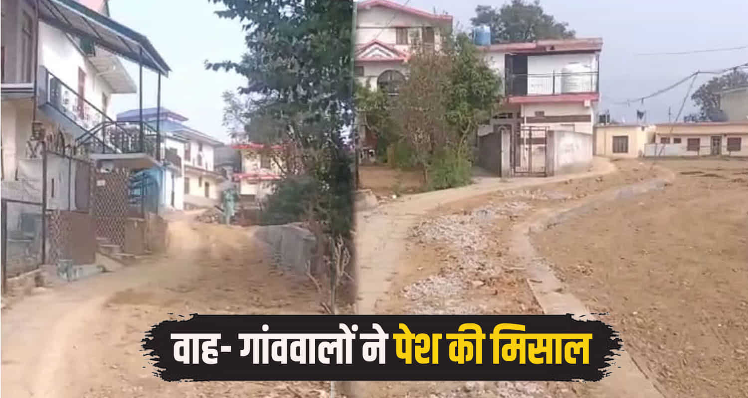 Himachal hamirpur village people demolished concrete houses cattle sheds boundary walls to make a road