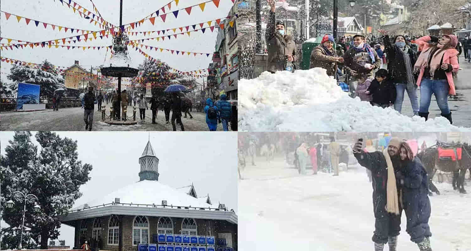 Himachal news weather report snowfall 3 lakh tourist in shimla