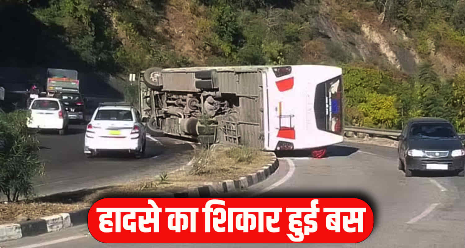 Private volvo bus shimla kalka road himachal pradesh tourism chandigarh