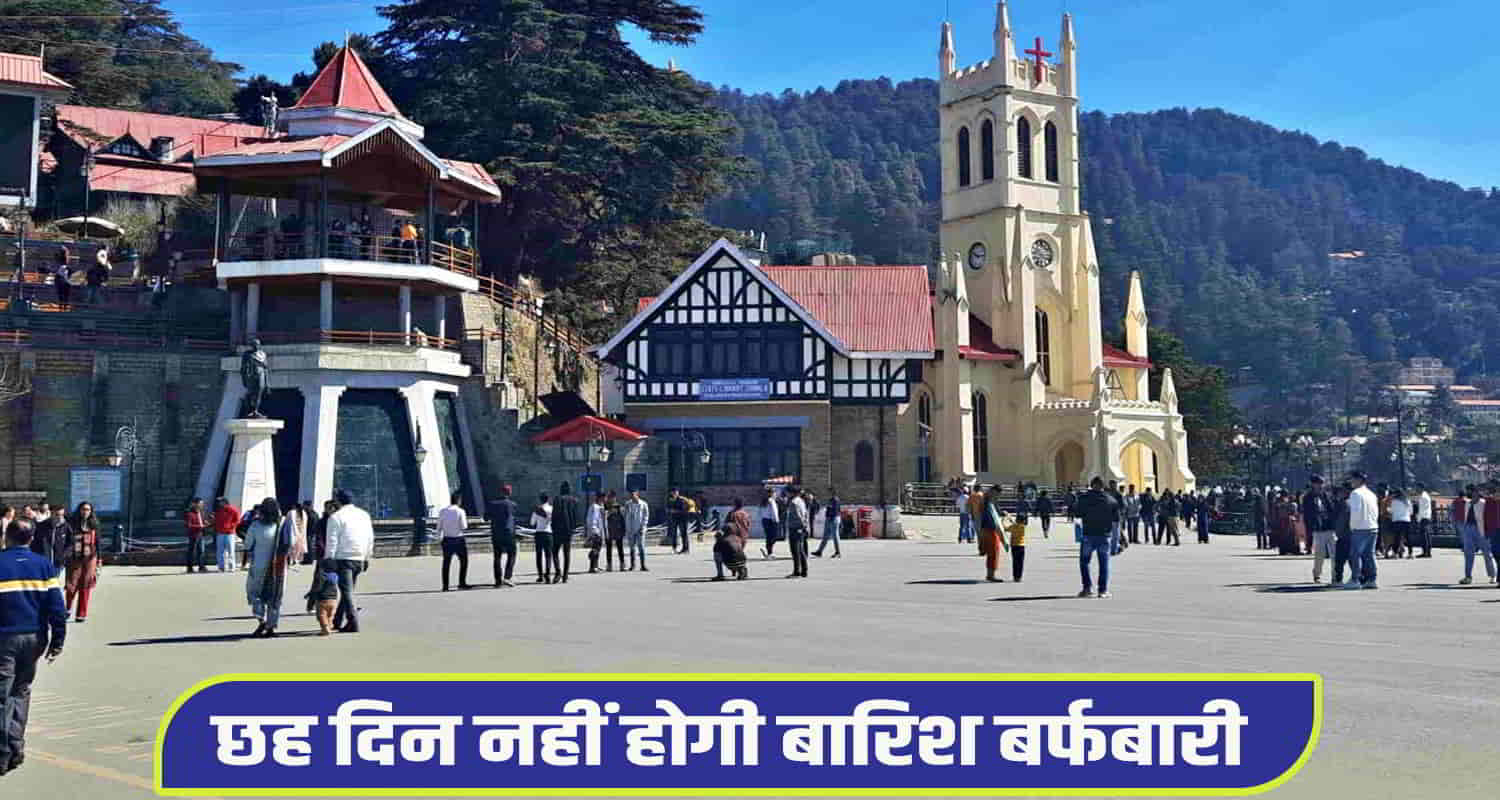 Meteorological center predicted no rain or snowfall himachal for six days
