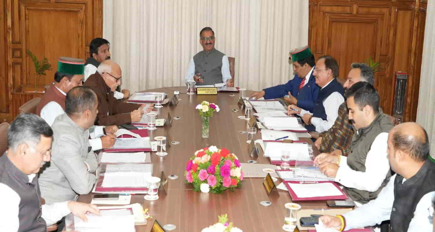 Himachal cm sukhwinder singh sukhu called cabinet meeting on january 8