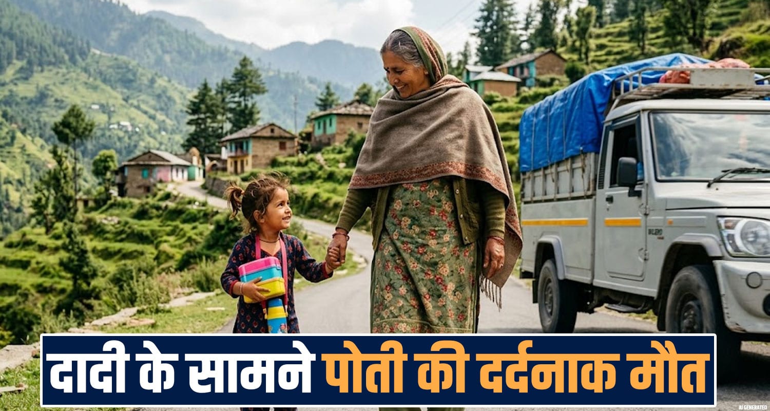 theog shimla anganwadi grand mother girl road overspeed pickup himachal police