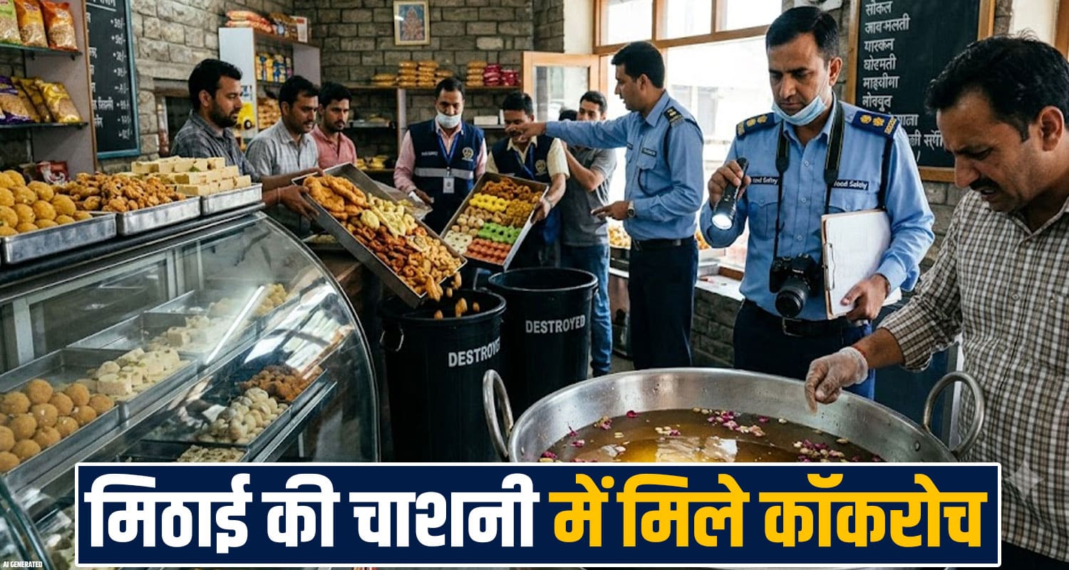festive-season-food-department-action-cockroach-found-gulab-jamun-syrup-two-quintal-sweets-destroyed