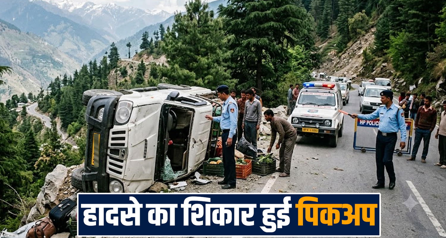 pickup six people apple picking farming rampur road himachal deep ditch