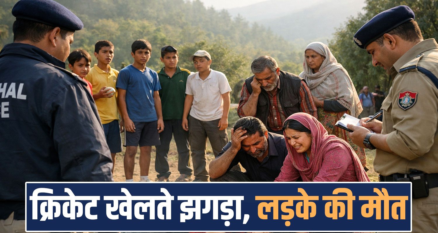 Cricket Playeing boys bat grounnd himachal police mandi