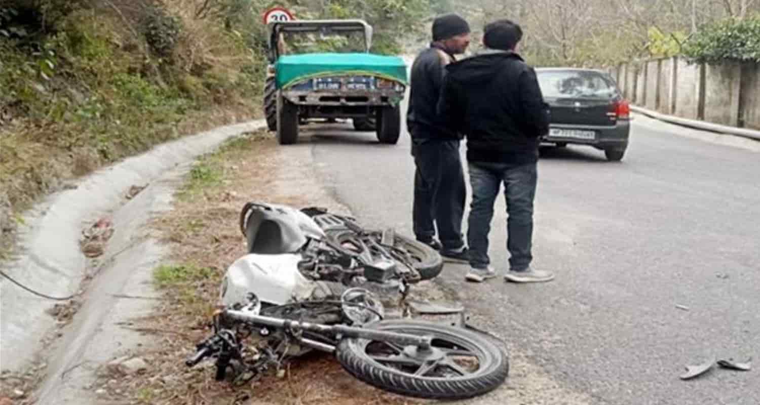 NIT Student Bikes Collide Tractor