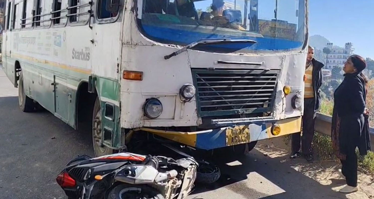 HRTC Bus Scooty Kalka Shimla NH
