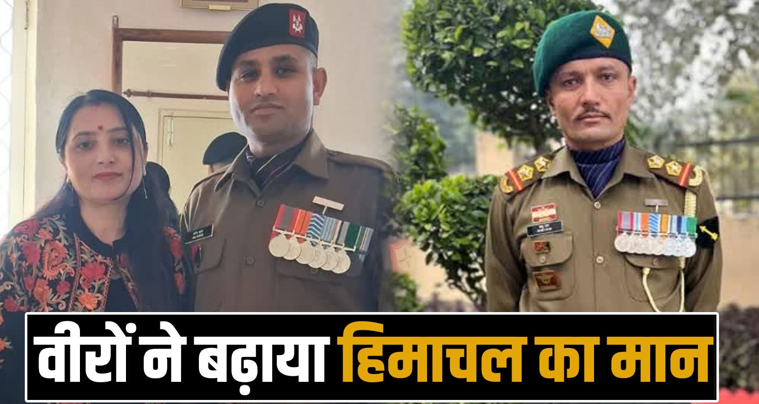 indian army medal soldiers national rifle anil kumar subedar babu ram sharma sirmaur